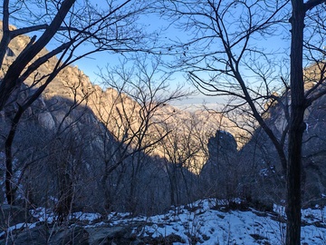 冬日山景雪景风光摄影