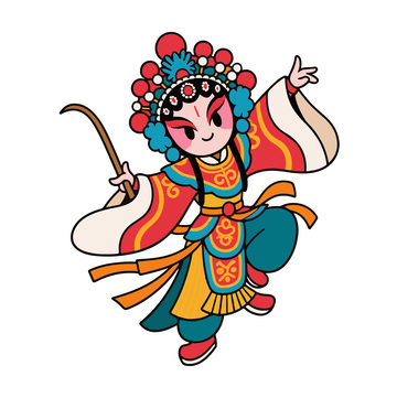 卡通戏曲人物插图