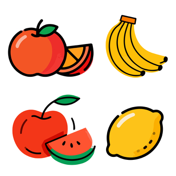 卡通水果插画合集