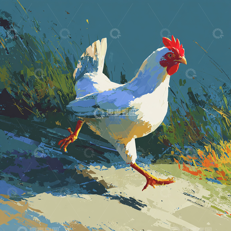 高清大图下载【趣麦麦图】追逐晨光的白色战士