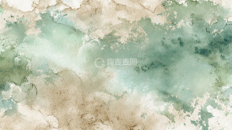 高清大图下载【趣麦麦图】水墨梦境中的绿意涟漪