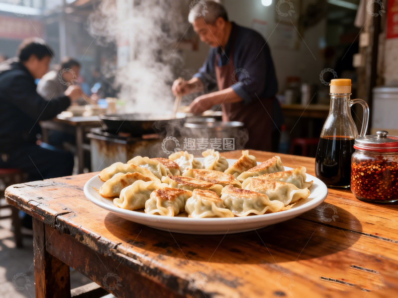 高清大图下载【趣麦麦图】传统小吃热煎饺美食摄影