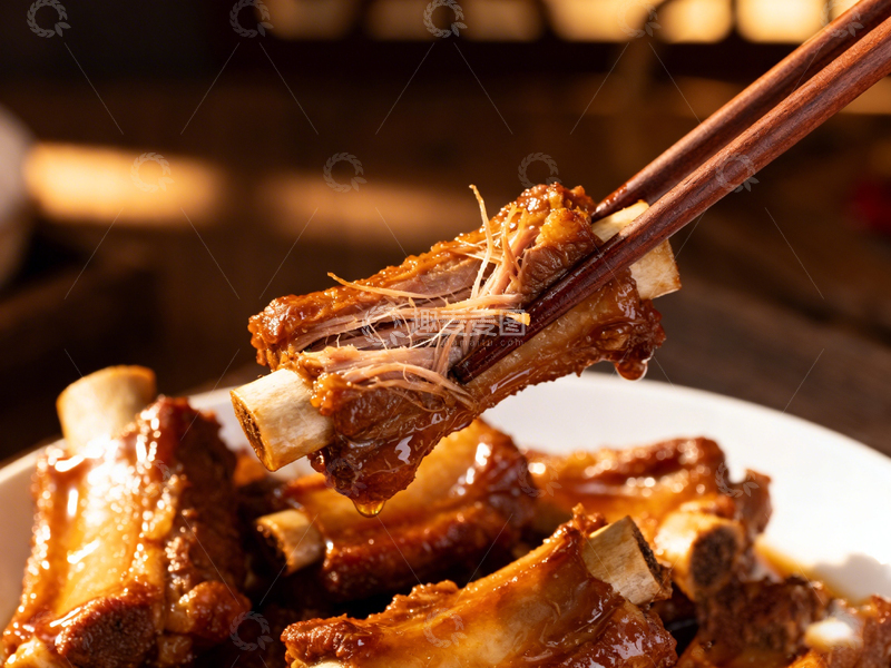 高清大图下载【趣麦麦图】中式红烧排骨美食摄影1