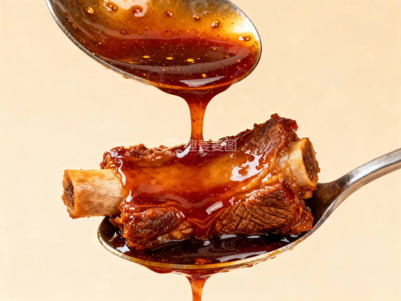 高清大图下载【趣麦麦图】浓稠酱汁淋肉排美食摄影