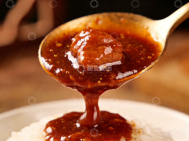 高清大图下载【趣麦麦图】酱淋饭美味诱人特写