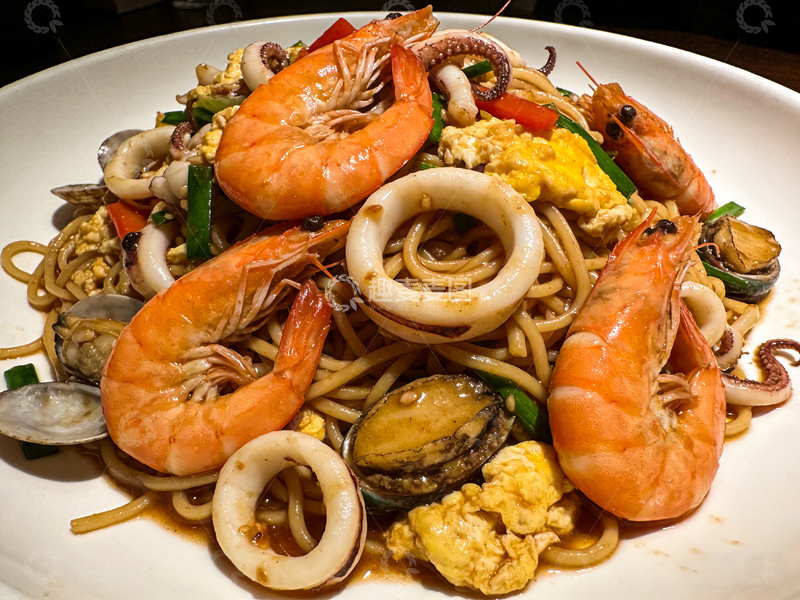 高清大图下载【趣麦麦图】海鲜炒面美味佳肴