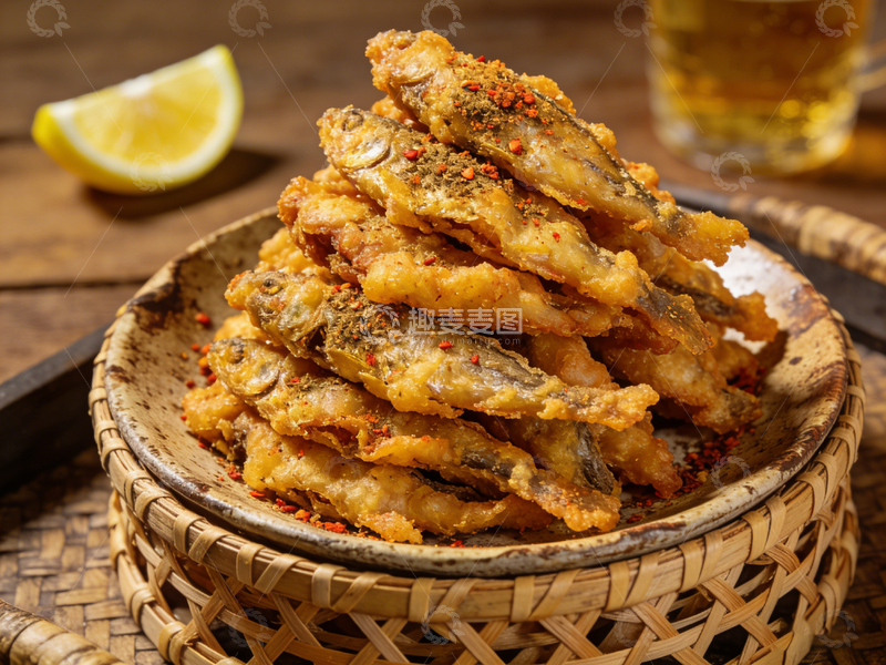 高清大图下载【趣麦麦图】油炸小鱼美味小吃美食摄影