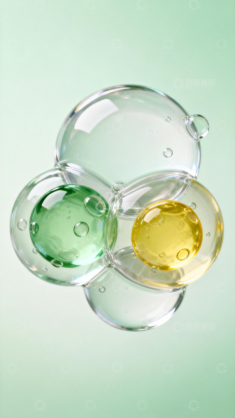 高清大图下载【趣麦麦图】透明油滴艺术摄影