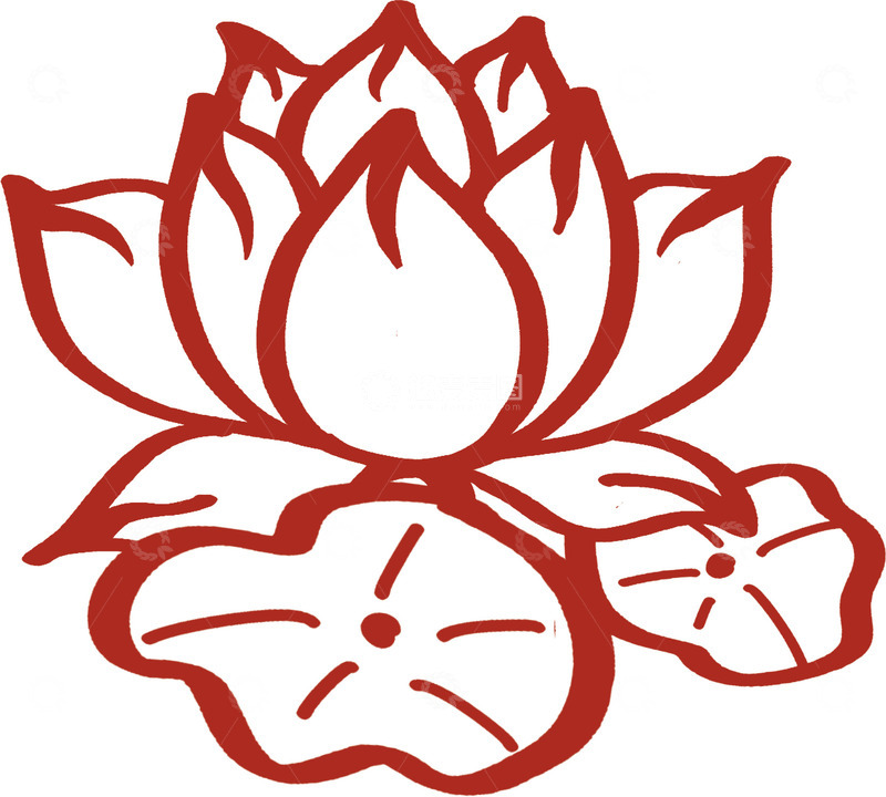 高清大图下载【趣麦麦图】简约风格红色莲花灯图案设计元素