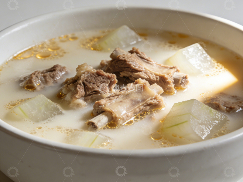 高清大图下载【趣麦麦图】清汤肉块冬瓜汤
