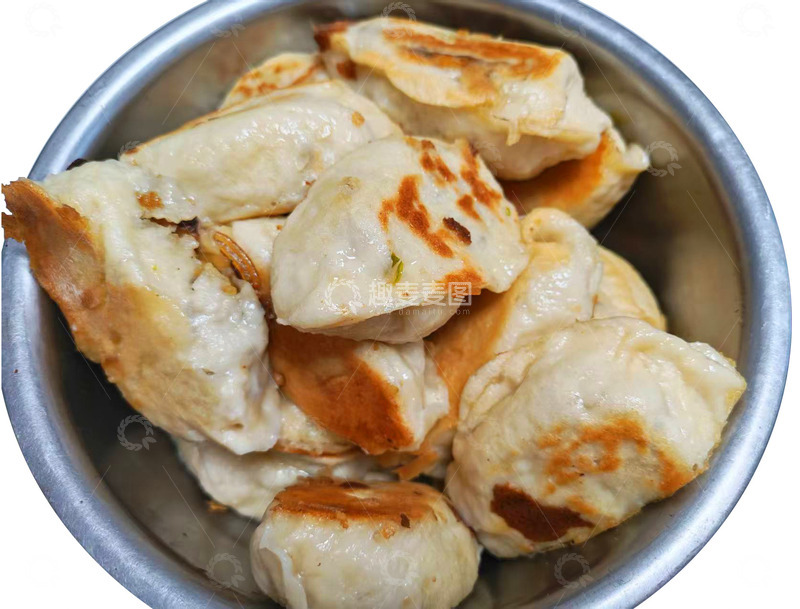 高清大图下载【趣麦麦图】一大盘水煎包