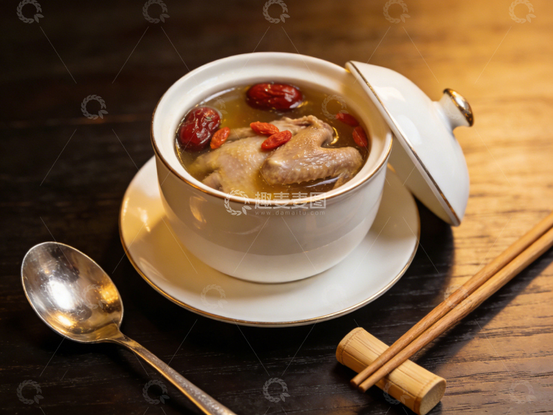 高清大图下载【趣麦麦图】中式鸡汤美食摄影图片