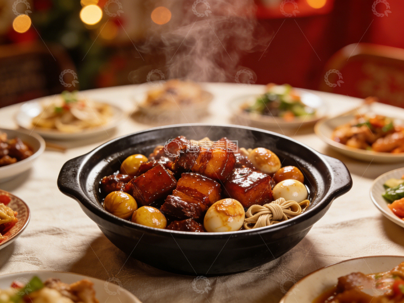 高清大图下载【趣麦麦图】中式年夜饭美食摄影1