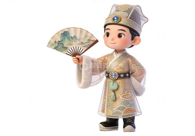 高清大图下载【趣麦麦图】Q版红楼梦人物-贾宝玉（免扣）