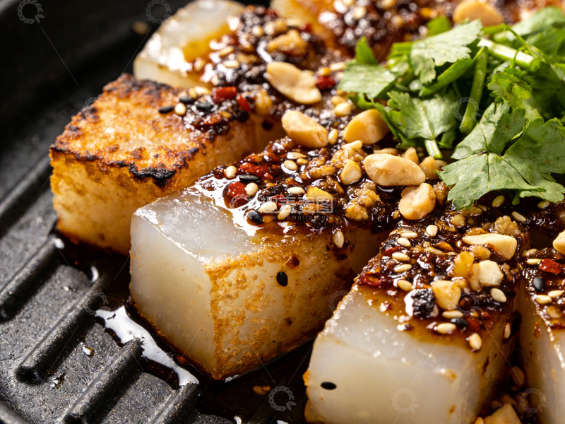 高清大图下载【趣麦麦图】韩式烤年糕美食摄影图片