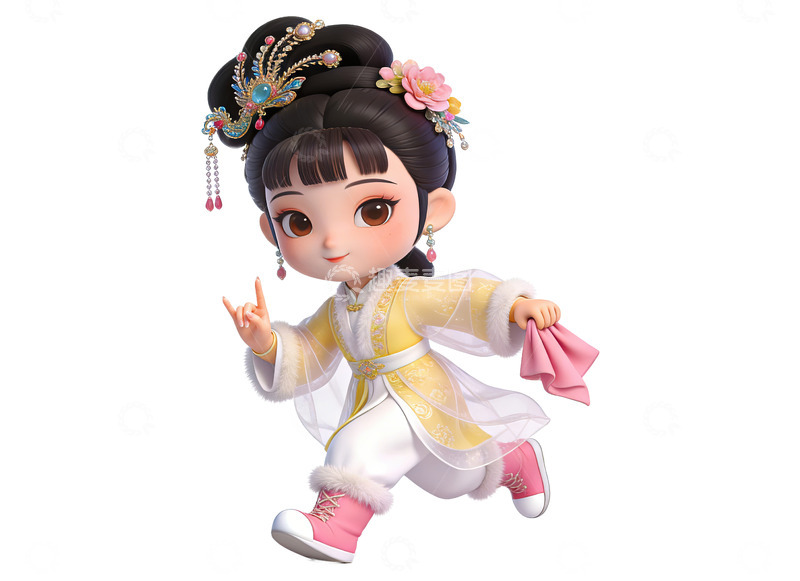 高清大图下载【趣麦麦图】Q版红楼梦人物-晴雯（免扣）