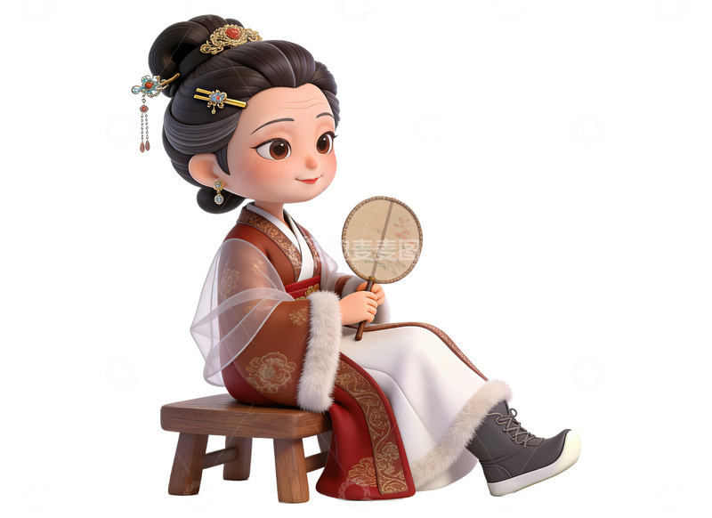 高清大图下载【趣麦麦图】Q版红楼梦人物-邢夫人（免扣）