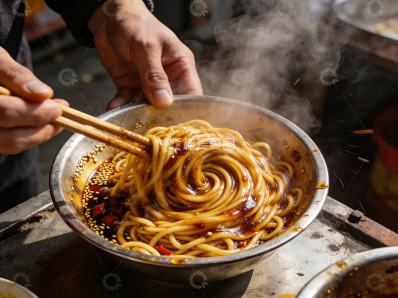 高清大图下载【趣麦麦图】中式炒面热腾腾