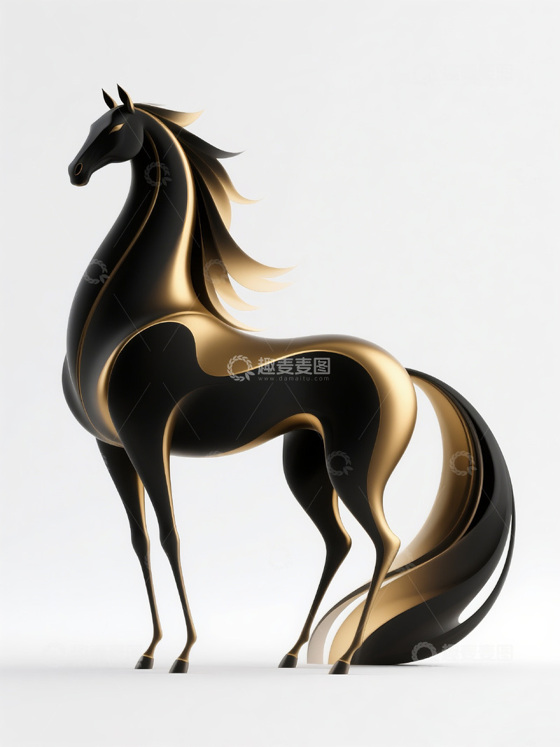 高清大图下载【趣麦麦图】灵动优雅修长现代马5
