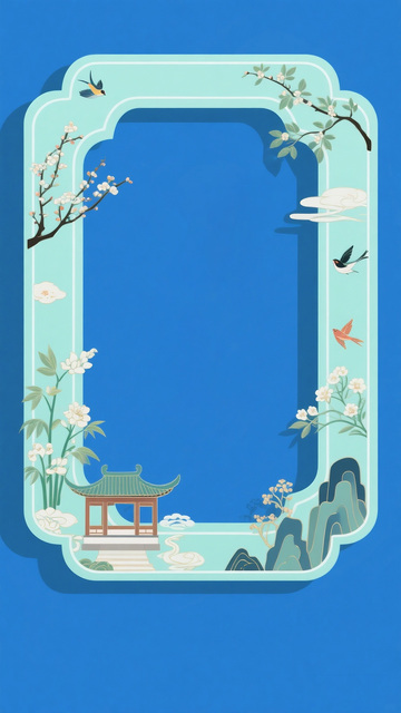 古典园林风格边框设计