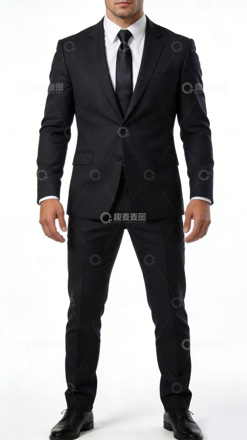 高清大图下载【趣麦麦图】黑色西装正装商务形象