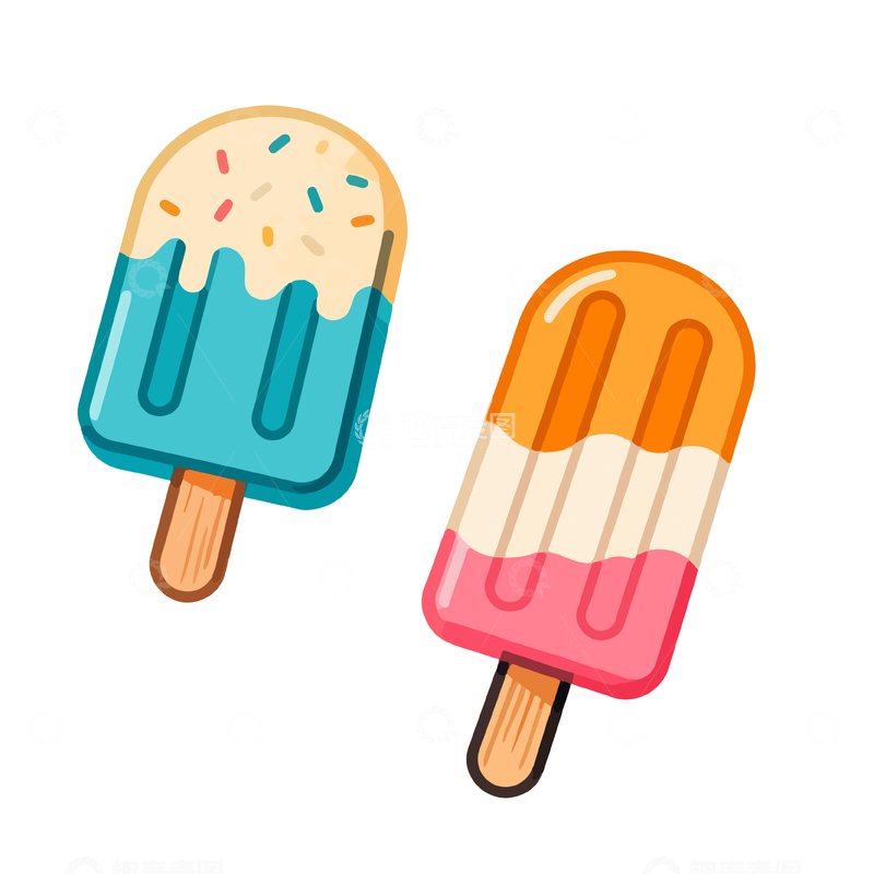 源文件下载【趣麦麦图】卡通冰淇淋矢量插画素材