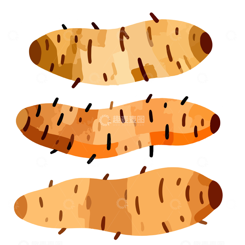 源文件下载【趣麦麦图】卡通风法棍面包矢量图案