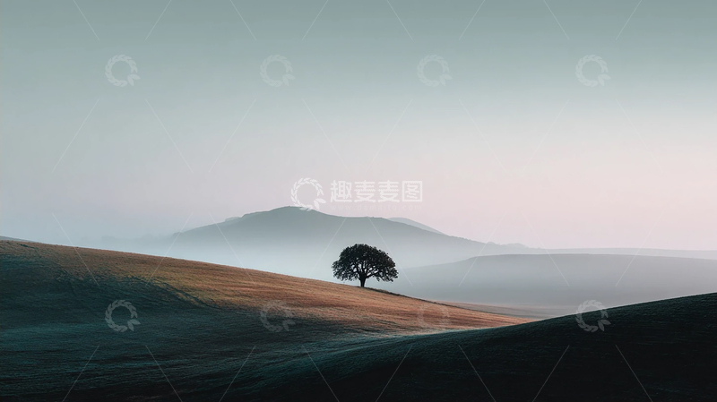 高清大图下载【趣麦麦图】山丘间的低语与孤独之歌