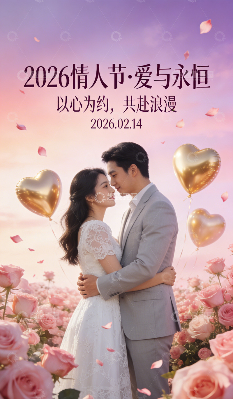 高清大图下载【趣麦麦图】浪漫情人节海报设计