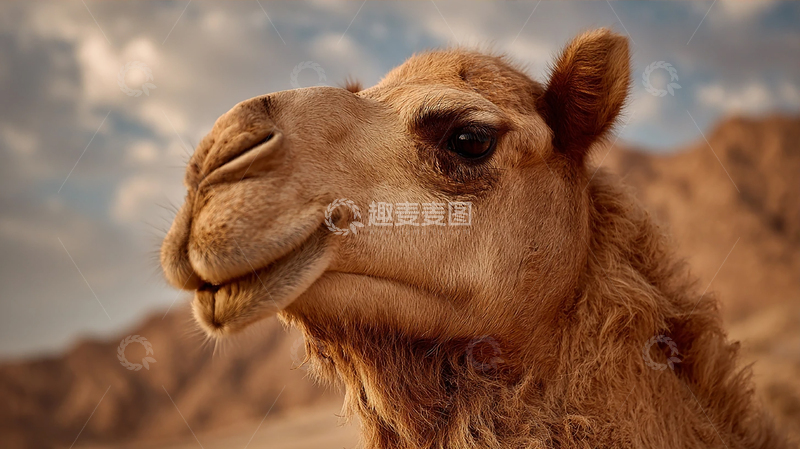 高清大图下载【趣麦麦图】沙漠中的巨型驼峰王者