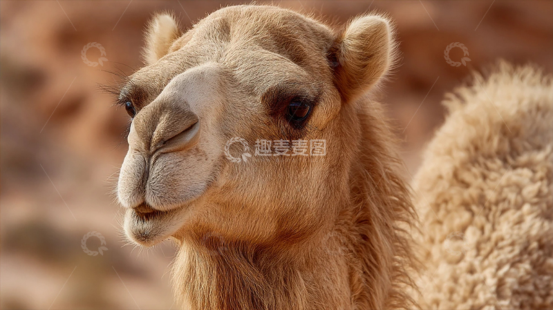 高清大图下载【趣麦麦图】沙漠中的孤独王者