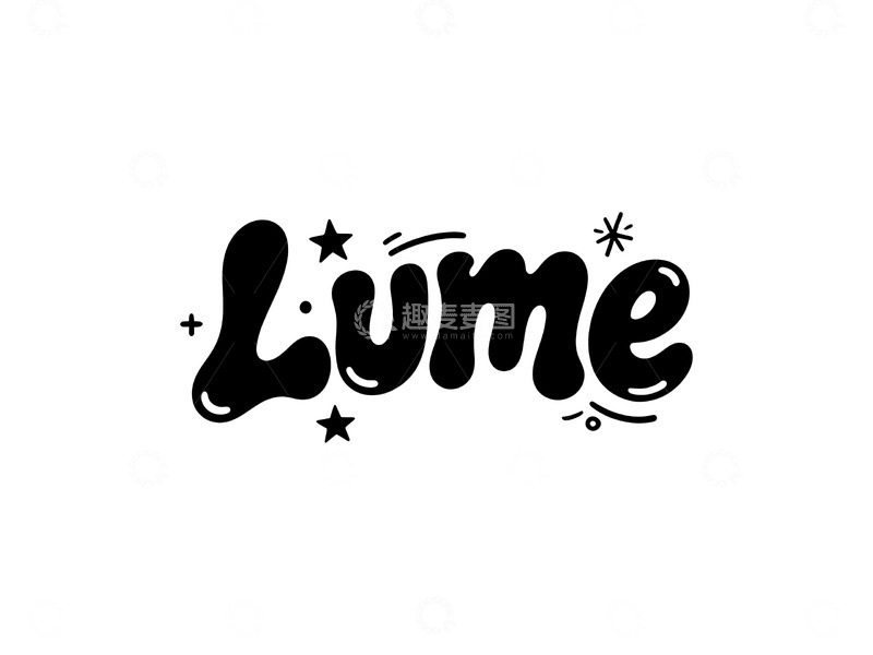 高清大图下载【趣麦麦图】黑白流体涂鸦字体设计12