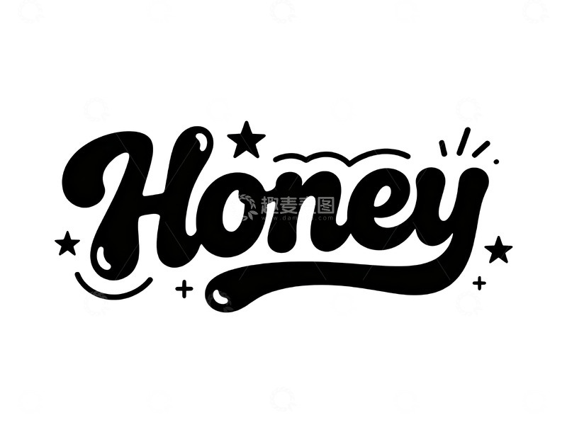 高清大图下载【趣麦麦图】黑白流体涂鸦字体设计4