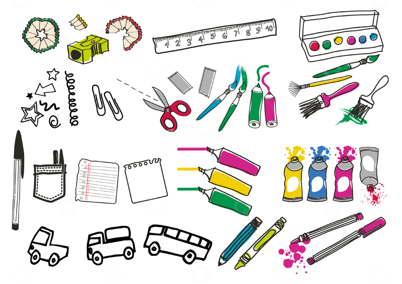 源文件下载【趣麦麦图】卡通学习用品插图设计素材