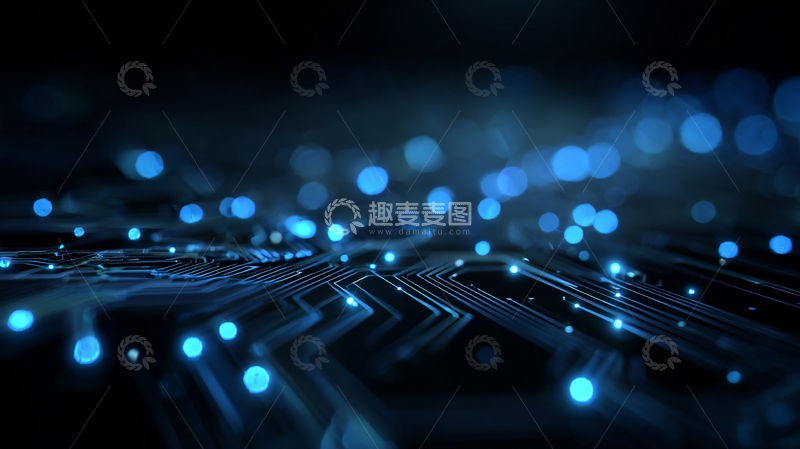 高清大图下载【趣麦麦图】数字光影交错的未来世界