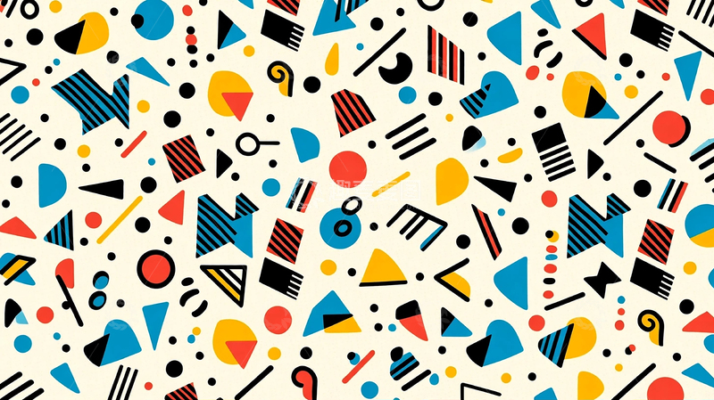 高清大图下载【趣麦麦图】迷幻几何色彩交织的奇幻世界