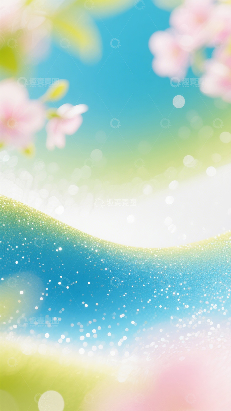 高清大图下载【趣麦麦图】春日樱花梦幻背景