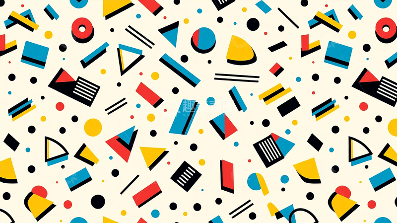 高清大图下载【趣麦麦图】点线面交织的几何迷宫