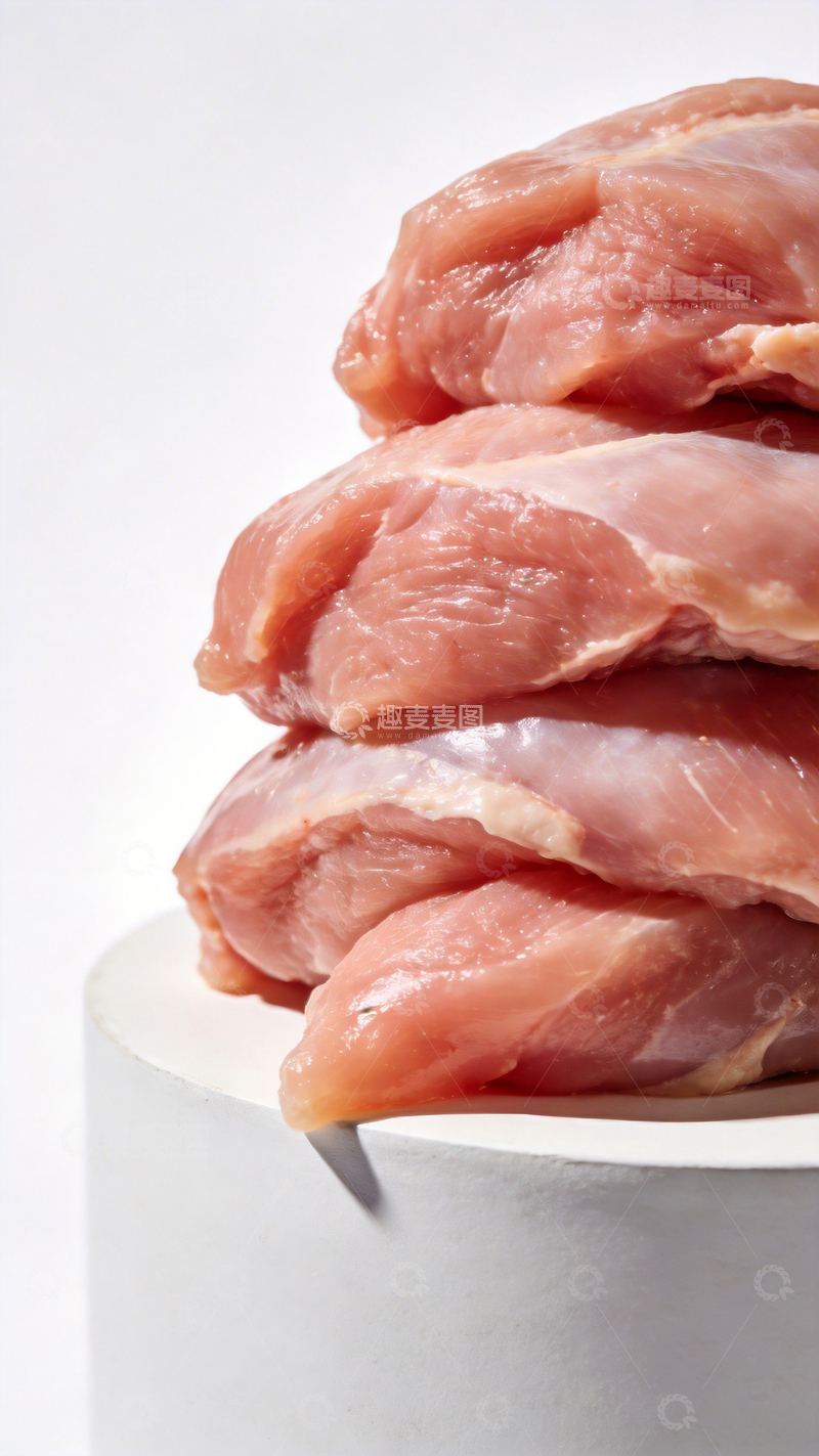 源文件下载【趣麦麦图】一叠新鲜的鸡肉1