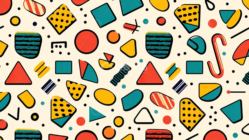 高清大图下载【趣麦麦图】几何色彩狂想曲