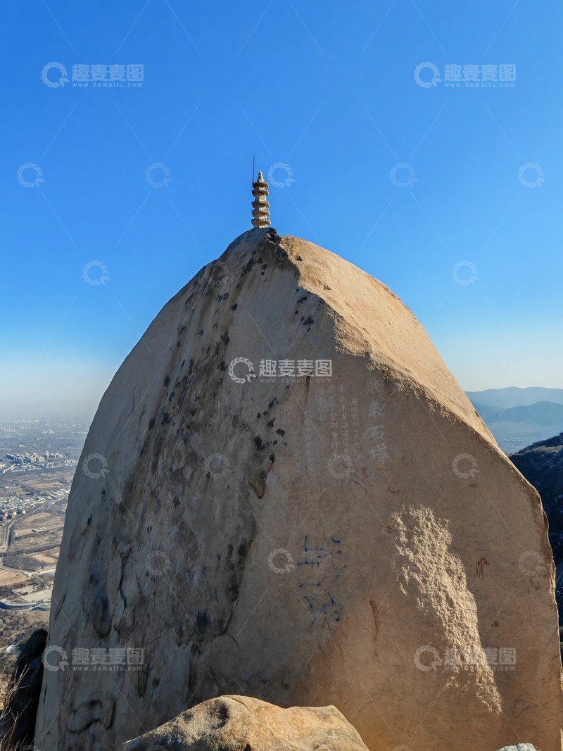高清大图下载【趣麦麦图】山石顶塔景观