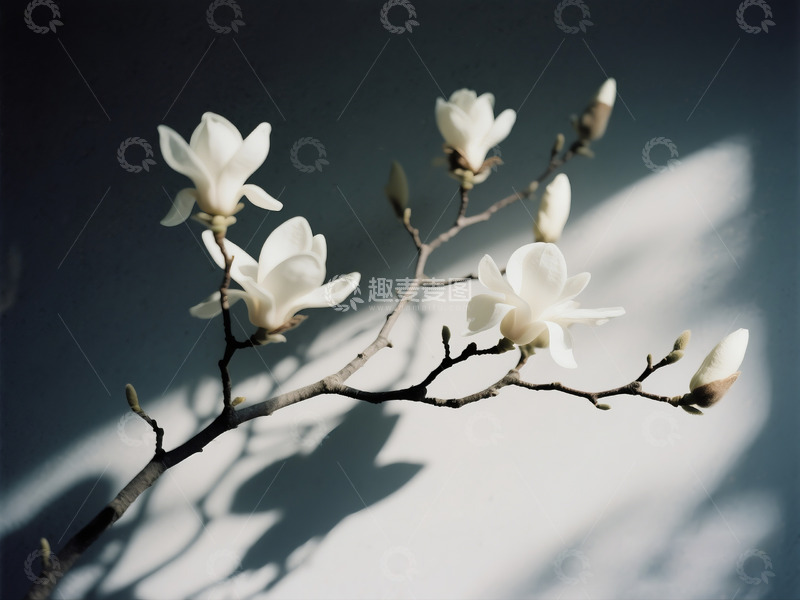 高清大图下载【趣麦麦图】白玉兰枝弱印象风摄影