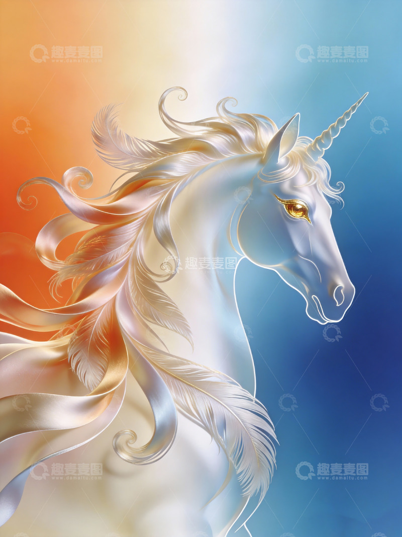 高清大图下载【趣麦麦图】抽象飞马艺术造型6