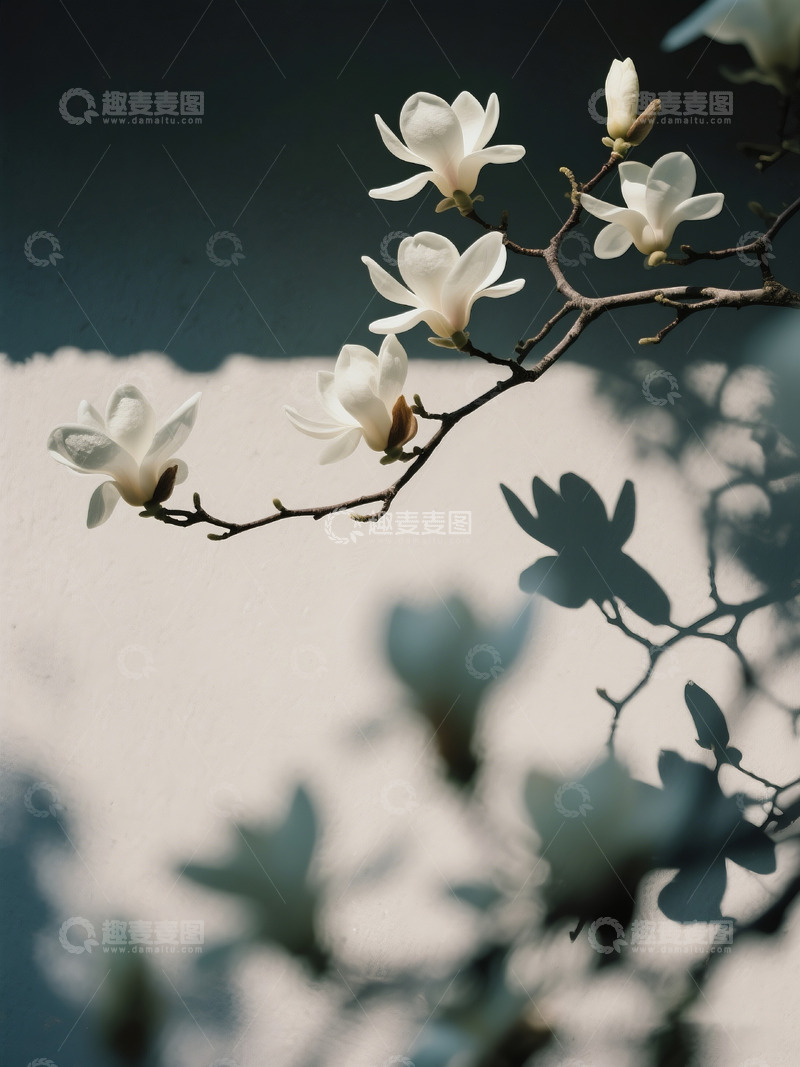 高清大图下载【趣麦麦图】白玉兰枝弱印象风摄影3