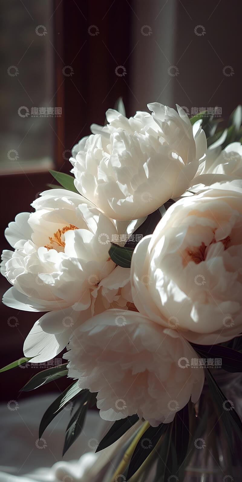 高清大图下载【趣麦麦图】治愈系ins风牡丹花壁纸5