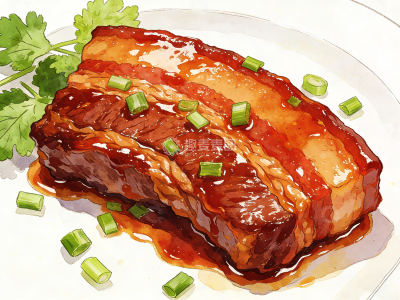 高清大图下载【趣麦麦图】一大块红烧肉