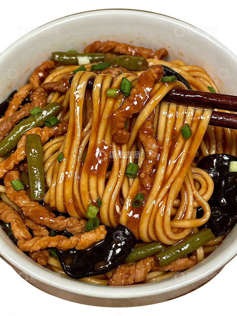 高清大图下载【趣麦麦图】豆角肉丝卤面