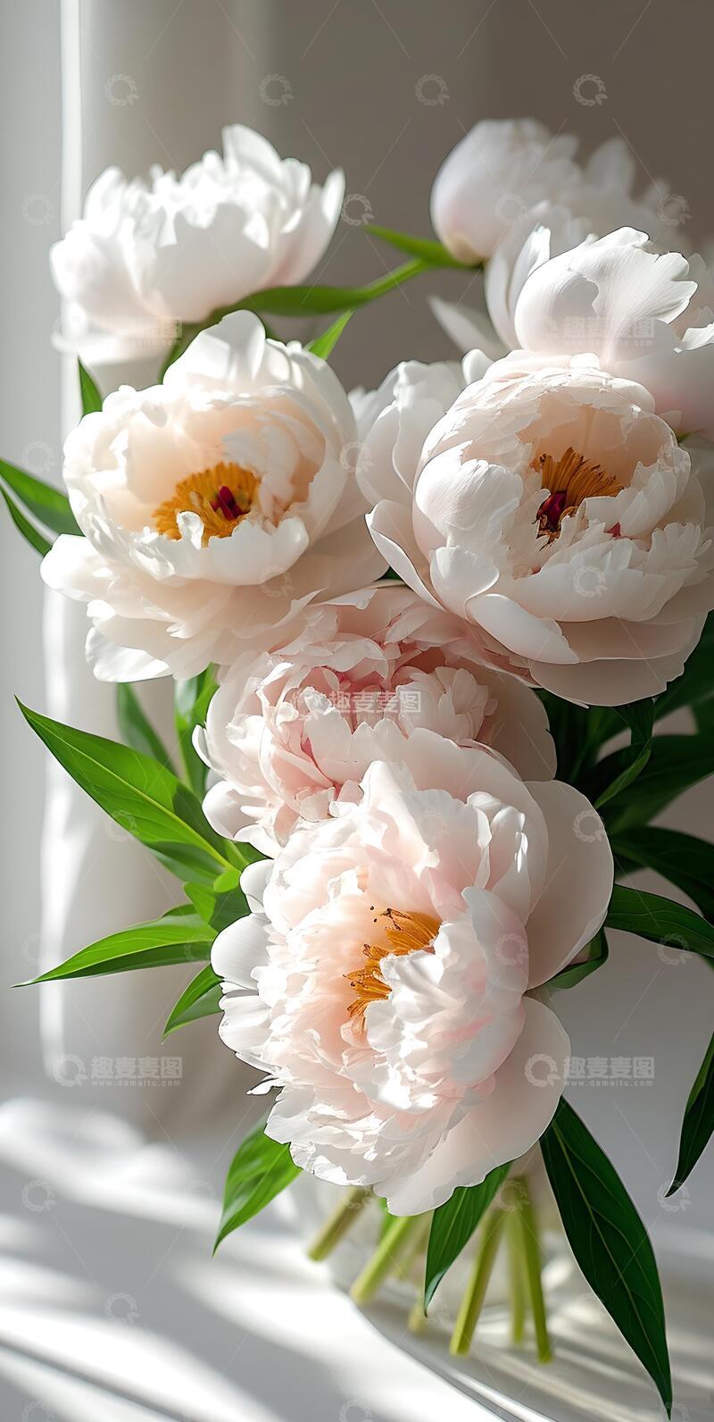 高清大图下载【趣麦麦图】治愈系ins风牡丹花壁纸2