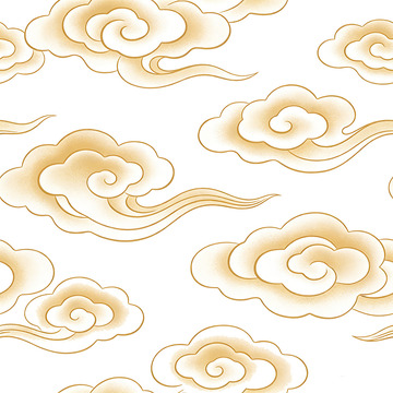 金色祥云图案设计素材