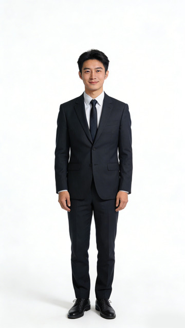 商务男士全身照正式着装